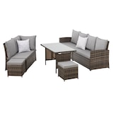 thumbnail of SVITA MONROE Garten-Lounge Set Polyrattan Lounge-Möbel Sitzgruppe Braun