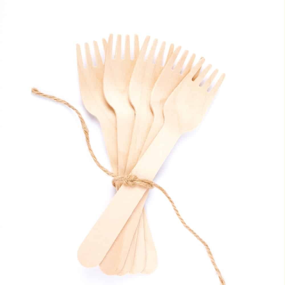 Ekoe Forchetta di legno monouso ecologica 16,5 cm 1000 pz