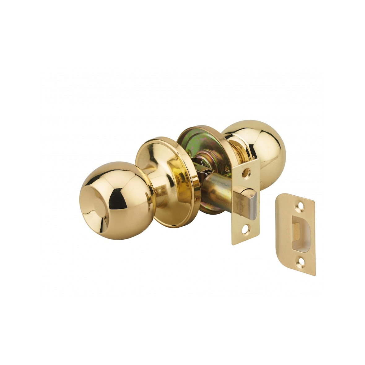 Serrure horizontale tubulaire en applique pour porte intérieure, axe réglable, doré - THIRARD