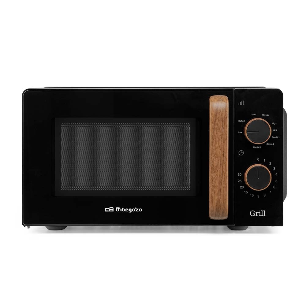 Forno micro-ondas Orbegozo de design nórdico com grelhador MIG 2140, 20 litros, 5 níveis, temporizador, 3 funções combinadas, 700-900 W