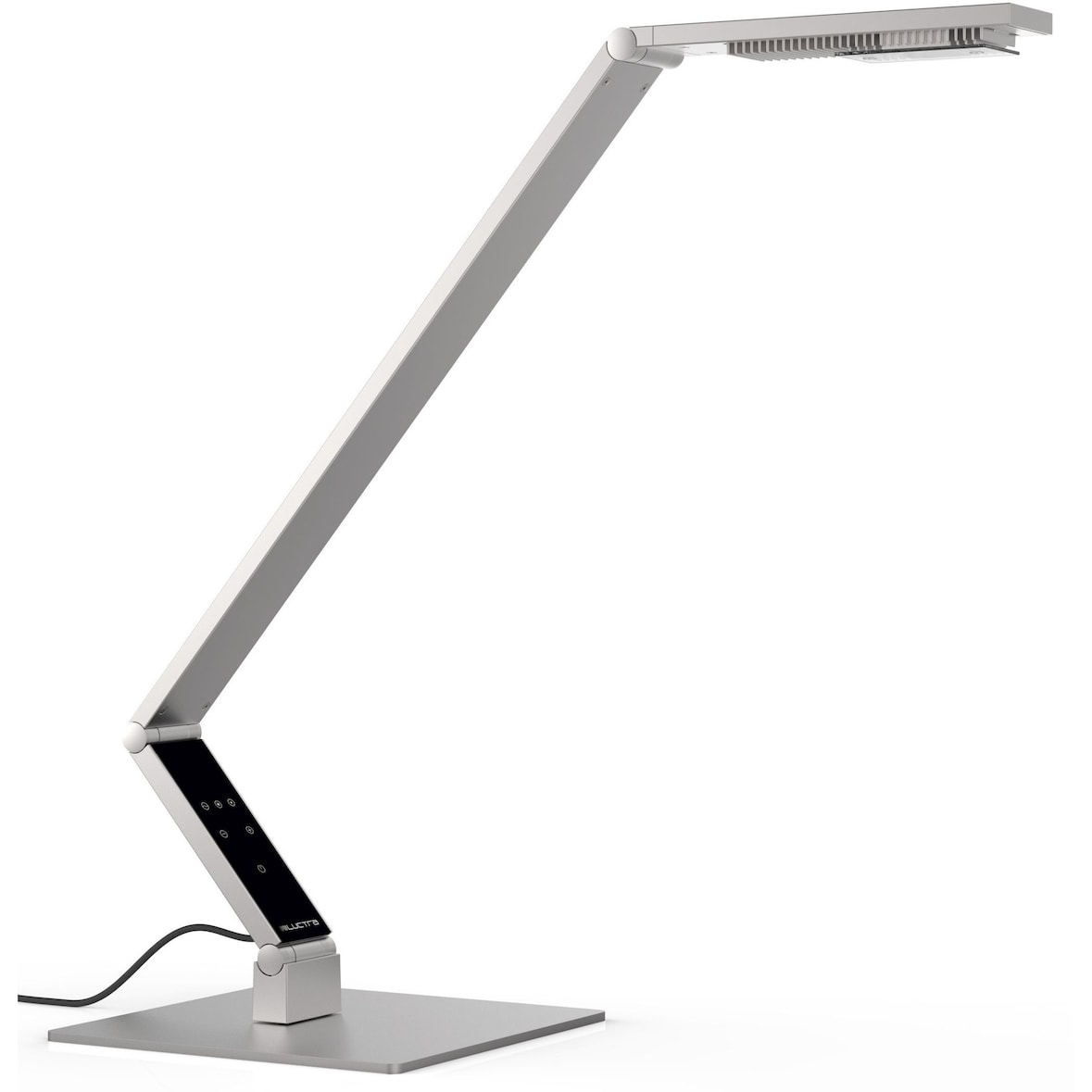 Tischleuchte Table Linear Base eckig mit Fuß Aluminium silber
