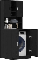 thumbnail of vidaXL Waschmaschinen-Schrank 2 pcs Schwarz Eichen-Optik