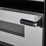 thumbnail of Forno elétrico de pizza para 9 + 9 pizzas 34 cm Ø, 2 câmaras 105 x 105 x 14 cm, gama de temperaturas: 50-450°C, 26,4 kW, 400 V, 11457 Vaiotec