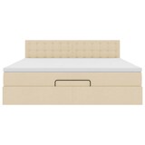 thumbnail of vidaXL Ottoman-Bett mit Matratze Creme 180x200 cm Stoff