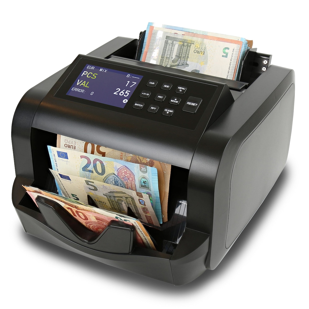 Monepass - Compteuse de billets - Valorisatrice Euro sur liasses de billets mélangées - MP2300S