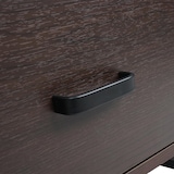 thumbnail of Mesa de centro HWC-A27, mesa de apoio para sala de estar, 41x120x60cm Estrutura 3D, metal MDF ~ castanho escuro