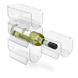 thumbnail of Relaxdays Kühlschrank Organizer Flaschen, 4er Set, stapelbar, Flaschenhalter, HxBxT: 10,5 x 11 x 20,5 cm, transparent