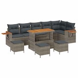 thumbnail of vidaXL Garten-Sofa-Set mit Kissen 10 pcs Grau 110 x 55 x 71 cm