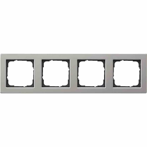 Gira E2 Rahmen, 4f, edelstahl, Metall, geeignet für Unterputz-Installation