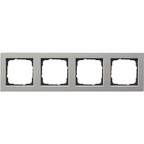 E2 Rahmen, 4f, edelstahl, Metall, geeignet für Unterputz-Installation