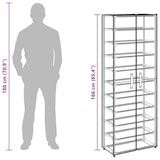 thumbnail of vidaXL Schuhschrank Grau 60x30x166 cm Stoff