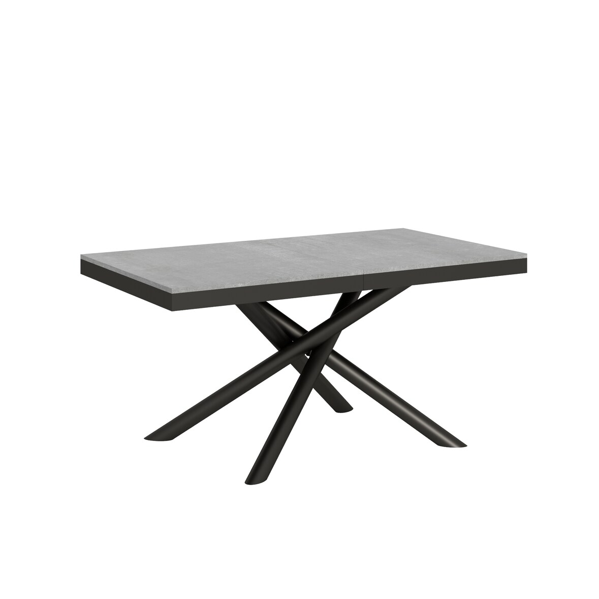 Tavolo allungabile 90x160/420 cm Famas Evolution Cemento telaio Antracite