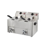 thumbnail of GastroHero Doppel Fritteuse ECO 10+10 Liter mit Ablasshahn Elektro Fritteuse Edelstahl Tischfritteuse 2x10 L Gastro Fritteuse 2x3,25 kW