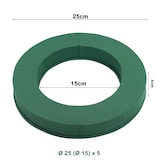 thumbnail of Nass Steckschaum Kranz 25cm ringförmige Plastikunterlage Frischblumen Schnittblumen Steckmasse Steckschwamm Blumensteckschaum Ring Floristik Zubehör