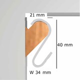 thumbnail of Pack 5 crochets galerie pour corniche 18 mm - Accrochage Tableau Artiteq Laiton