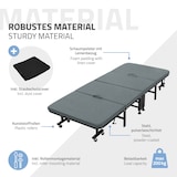 thumbnail of ECD Germany Gästebett 90×200 cm klappbar, mit Matratze, Stahlrahmen auf 8 Rädern, bis 200 kg, Reisebett Einzelbett tragbar