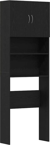 thumbnail of vidaXL Waschmaschinenschrank Schwarz Eichen-Optik 64x24x190 cm