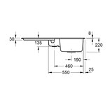 thumbnail of Villeroy&Boch Spülbecken, Küchenspüle Siluet 60 R Stone White 1000x510mm, Unterschrankbreite 60cm
