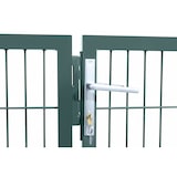 thumbnail of Gartentor Zauntor Einfahrtstor Stabmattenzaun Doppelflügel Grün 1000 x 3500 mm