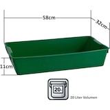 thumbnail of Gärtnerbox Pflanzschale Pikierschale 58x32x11 Profi Pflanzwanne Saatschale grün Grün