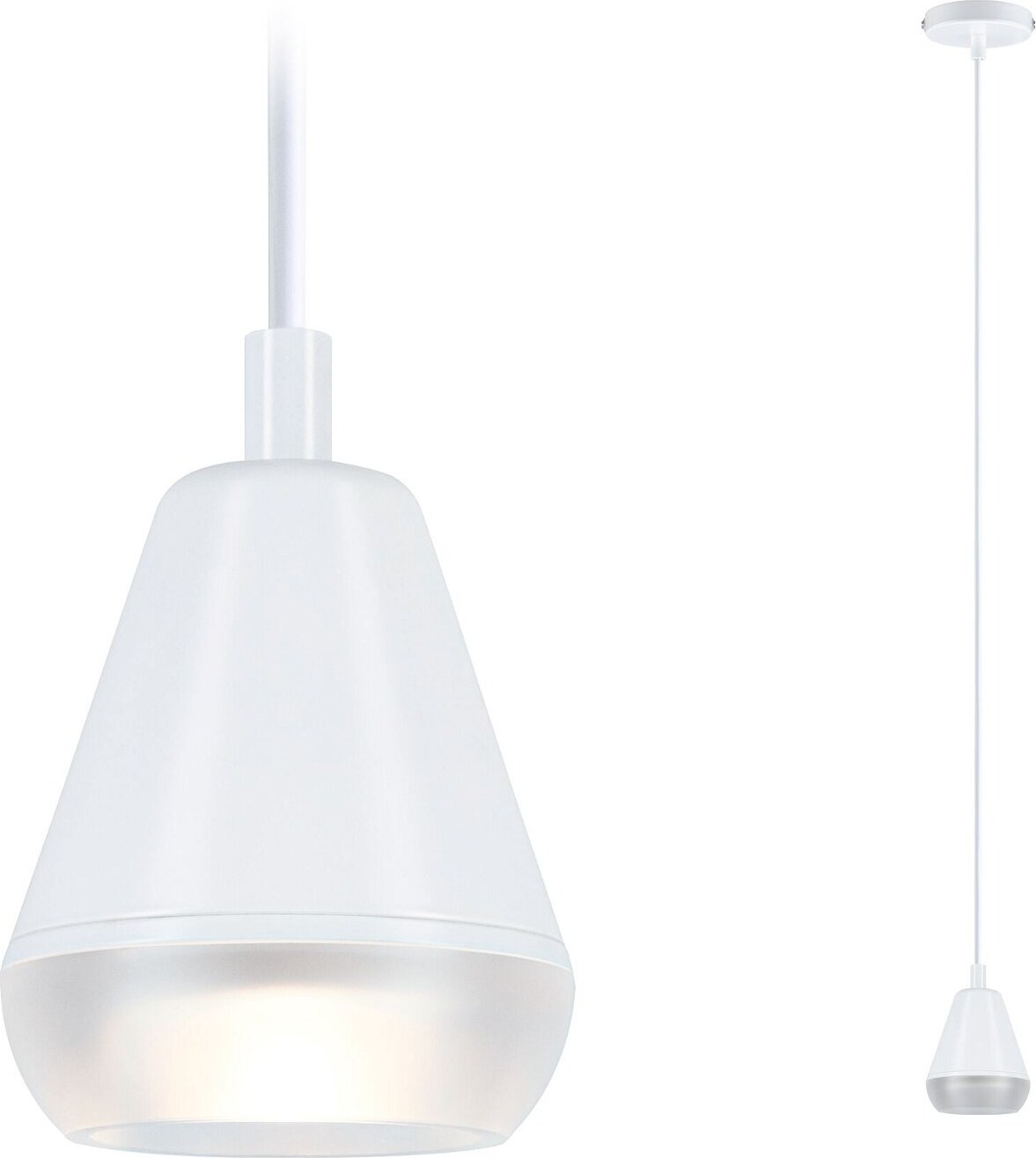 Paulmann LED Pendelleuchte Luia GU10 max. 10W Satin#Signalweiß 76991