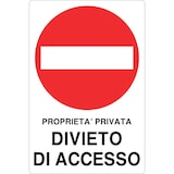 thumbnail of cartello alluminio 333x500  mm proprieta' privata divieto di accesso