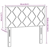thumbnail of vidaXL Stoffkopfteil Geometrisch mit Kopfteil Taupe 90 cm Stoff