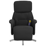thumbnail of vidaXL Massagesessel mit Fußteil Schwarz Stoff