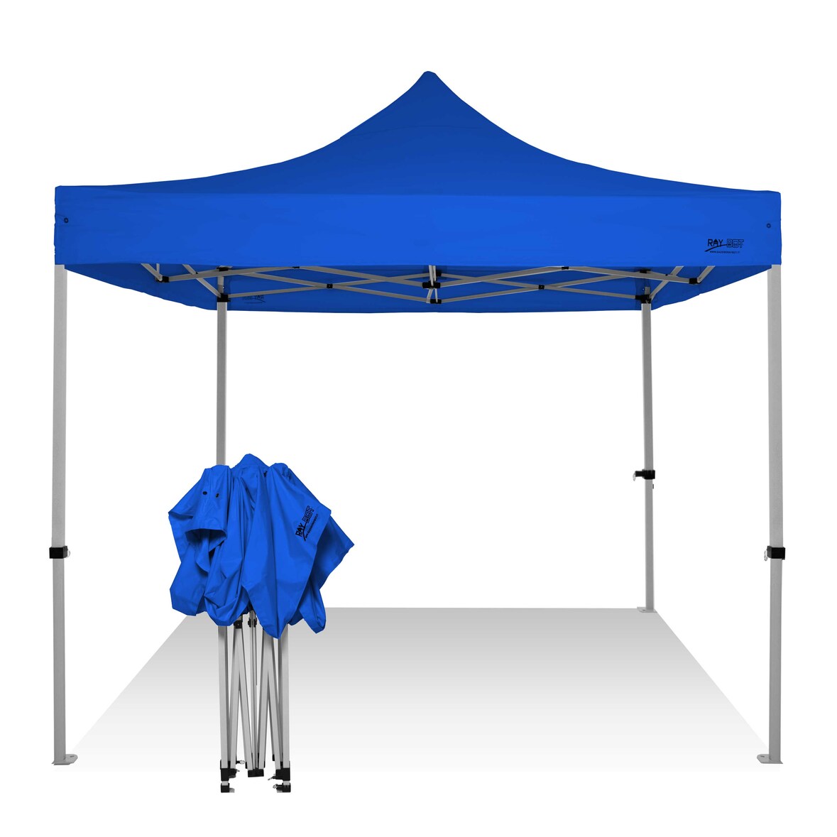 RAY BOT Gazebo pieghevole 3x3 blu gambo 40x40 senza laterali. PVC 350g