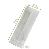 thumbnail of PACKNWOOD - 1 000u - Bolsa sandwich de papel kraft antigrasa blanca con ventana de cristal y fuelle de 6 cm 110x40mm H310mm - 210SACBCRY32G
