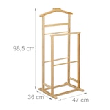 thumbnail of Relaxdays Herrendiener, Stummer Diener Bambus, Damen & Herren, Kleiderablage Schlafzimmer, HBT: 98,5 x 47 x 36 cm, natur