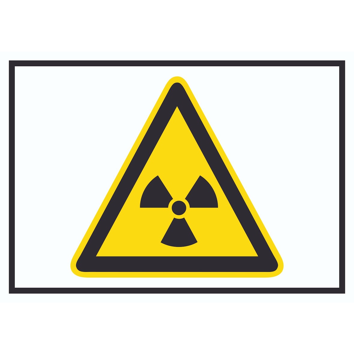 Achtung Radioaktive Strahlung Symbol A1 (594x841mm) Schild
