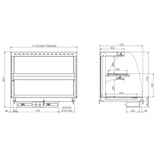 thumbnail of Combisteel ingebouwde verwarmde vitrinekast, wandmodel van keramiek, GN4/1