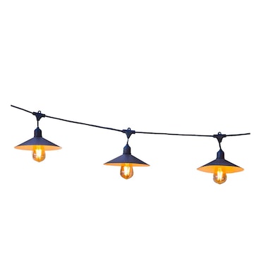 Lumisky Guirlande solaire VINTY 10 ampoules 6M Acier Gris