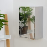 thumbnail of Relaxdays Medizinschrank, 3 Fächer, abschließbar, Edelstahl, HBT: 45x30x18 cm, Hausapotheke, Medikamentenschrank, silber