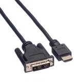 thumbnail of ROLINE Monitorkabel DVI (18+1) - HDMI, M/M, zwart, 1 m