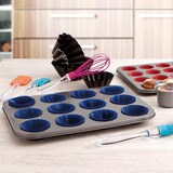thumbnail of Quid Sweet Grey Backblech 12 Cupcakes Backblech aus lackiertem Stahl 36x17x3cm Schwarz