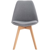 thumbnail of Chaise de salle à manger / cuisine Linares Gris clair/Tissu