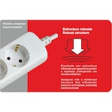 thumbnail of Regleta Enchufe con 5 Tomas sin Interruptor, Blanco, 5 Enchufes, Cable de 1,5 Metros, Protección Infantil, Toma Tierra, con protección sobretensiones
