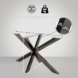 thumbnail of Pieds design Biloxi en Acier pour table à manger Style industriel Forme Araignée Noir aspect industriel