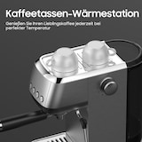 thumbnail of Kaffeemaschine 20 Bar Espressomaschine mit Milchaufschäumer, Edelstahl Siebträgermaschine 1350 W, 1,3L Tank für Espresso, Cappuccino & Latte