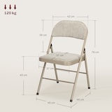 thumbnail of HOMCOM Set 6 Sedie Pieghevoli con Seduta Imbottita in Poliestere Beige