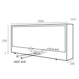 thumbnail of Sined Caminetto Amiata 180 Cm Einbau Und Freistehender Elektrokamin Mit 1500w Leistung Schwarz