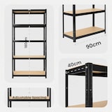 thumbnail of Scaffale Resistente Scaffalature Da Officina Scaffalature Per La Cantina nero