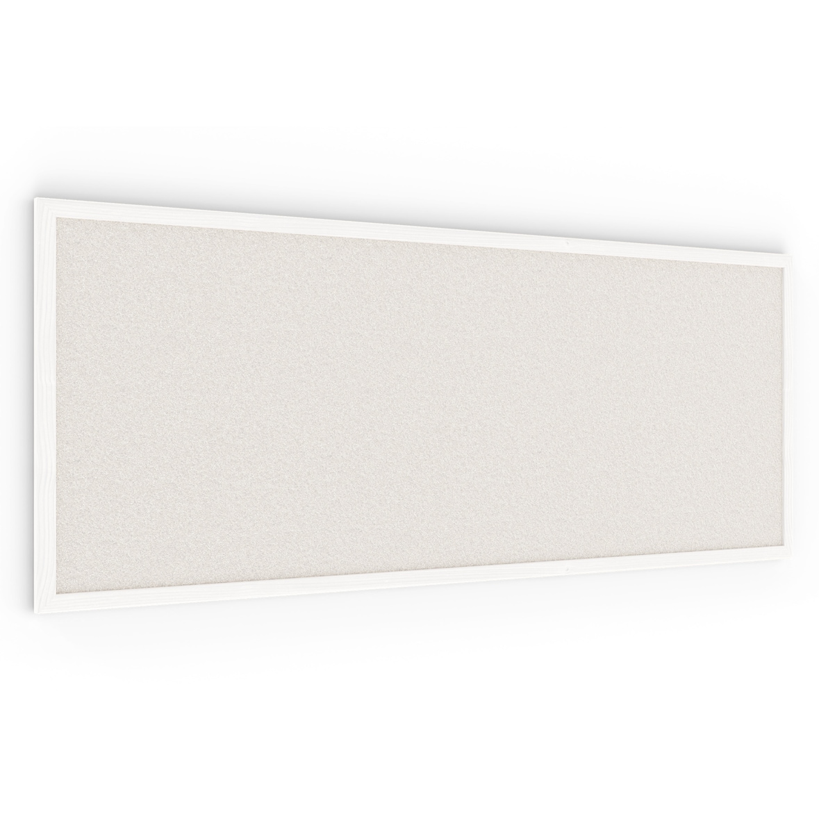 ALLboards Tableau blanc en liège 100×40 cm cadre en bois laqué BLANC