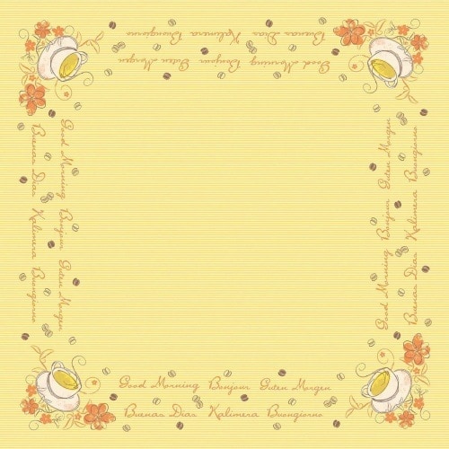 Mank Tischdecke Airlaid Sunny/New Day, 80 x 80 cm, 20 Stück - Mitteldecke Tischtuch Tischwäsche