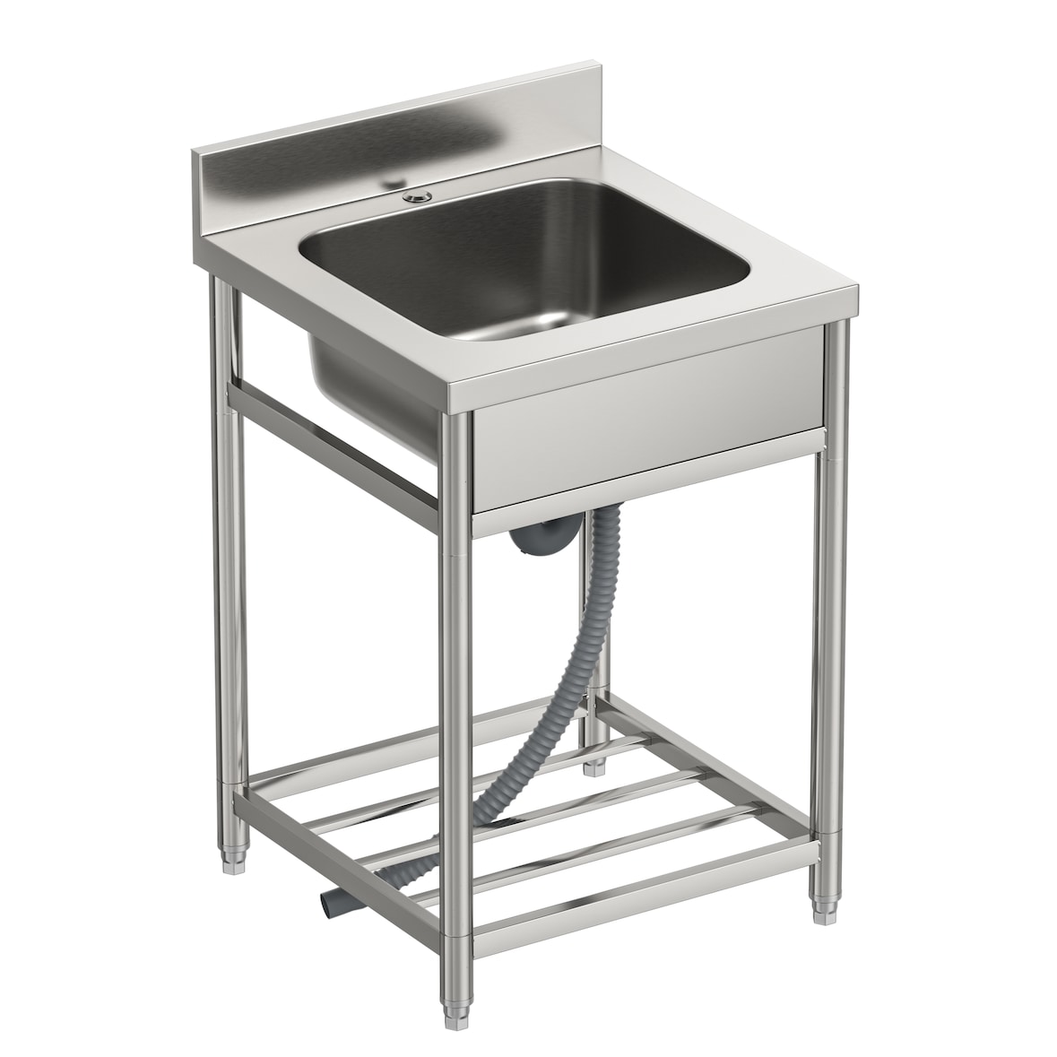 Gasfrit - Fregadero de Acero Inoxidable de 1 Seno 550x 550x800 mm Desmontable | Pica Industrial con patas | Pila cuba para Cocina Restaurantes