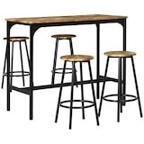 thumbnail of HOMCOM Set da Bar 5 pezzi Tavolo alto e 4 Sgabelli Marrone e Nero