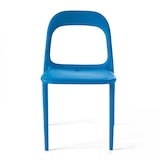 thumbnail of Set van 4 blauwe plastic stoelen