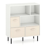 thumbnail of Helloshop26 - Estante com 6 nichos prateleira de 90 x 40 x 105 cm com gavetas removíveis design moderno metal branco 20_0017013